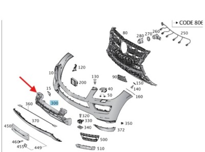 Абсорбер бампера перед mercedes gl gls w166 оригинальный номер a1668850237 фото №1
