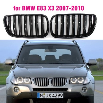 DELANTERO LUSTRE NEGRO SPORT TIPO DEPORTIVO GRILLE REJILLA DE RADIADOR PARA BMW X3 E83 2007 2008  