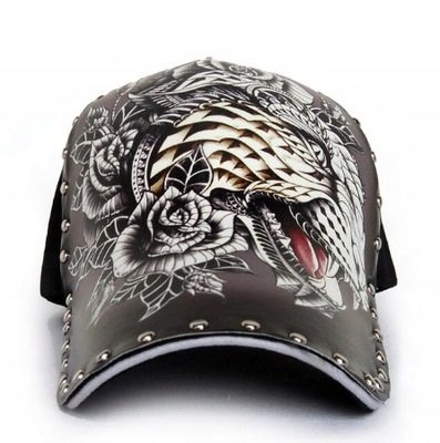 czapka z daszkiem print leopard