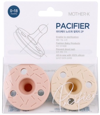 Mother-K smoczki - Duo pack - ecru i różowy
