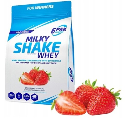 6PAK NUTRITION MILKY SHAKE WHEY 1800 G BIAŁKO trus