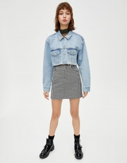 R3M110 PULL AND BEAR__MZ5 SPÓDNICA MINI KRATKA__S