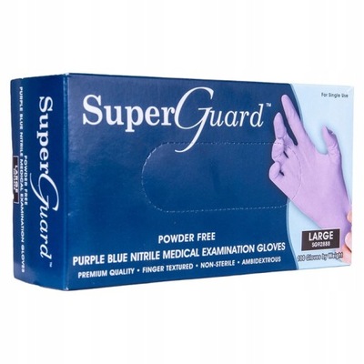 Rękawice nitrylowe Super Guard Purple Blue L