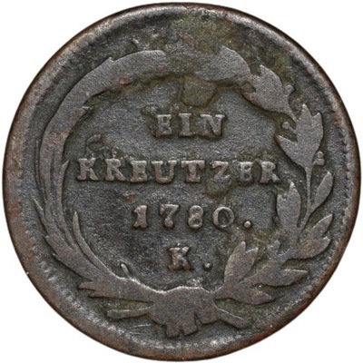 Austria 1 krajcar kreuzer 1780 K