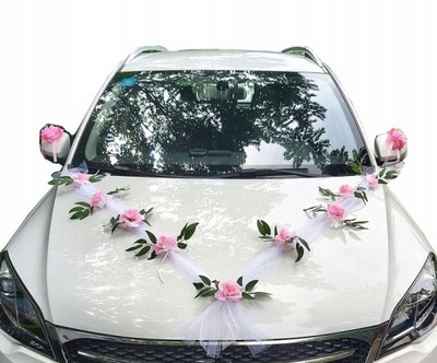 Dekoracja samochodu kwiaty wielokolorowy