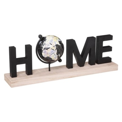 Stojąca dekoracja z napisem HOME z globusem Figura