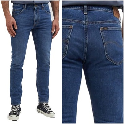 Męskie spodnie jeansowe proste Lee RIDER W36 L32
