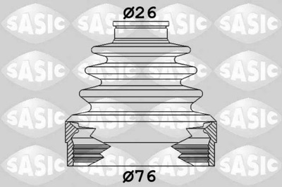 Sasic 1904019 набір захист, система кермовий фото №1