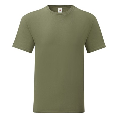 FRUIT OF THE LOOM T-SHIRT ICONIC CLASSIC OLIVE M