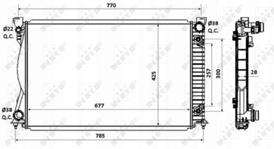 NRF 58360 РАДІАТОР, СИСТЕМА ОХОЛОДЖУВАННЯ ДВИГУНА AUDI