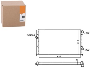 Nrf радиатор vw golf3 vento 1,9td фото №1