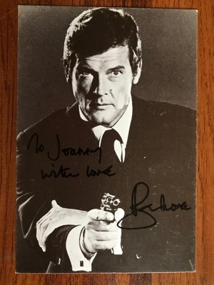 Roger Moore Aktor. Zdjęcie z autografem 10x15 cm