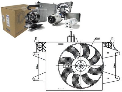 NISSENS WENTULATOR РАДІАТОРА 51774951 51768022 FT7