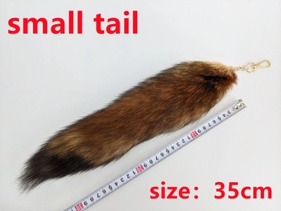 natural fox fur tail keychain furry 2024 chic y2k beautiful accessory 