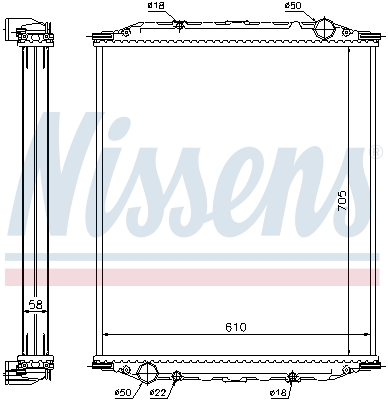 RADUADOR DEL MOTOR NISSENS NIS 628780  