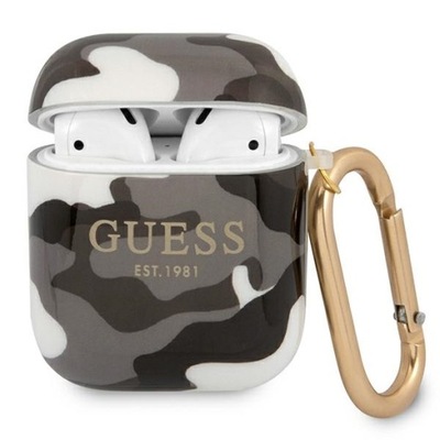 Guess GUA2UCAMG AirPods cover czarny/black Camo Co