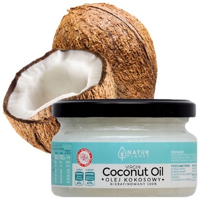 Olej Kokosowy do ciała Nierafinowany Surowy 200ml