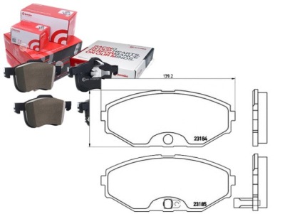 Гальмівні колодки гальмівні nissan maxima qx 00- brembo фото №1