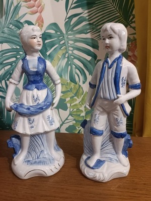 Porcelanowe figurki kobieta i mężczyzna, figurka para , stan bdb