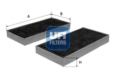 UFI FILTRO DE CABINA DE CARBON KPL. 2 SZT. UFI  