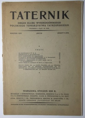 Taternik, Zeszyt 2, styczeń 1938