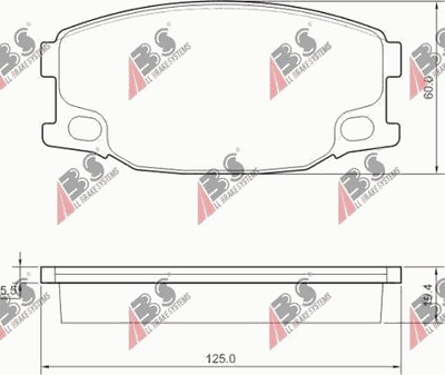 ZAPATAS DE FRENADO PARTE DELANTERA MITSUBISHI CANTER 1996-  