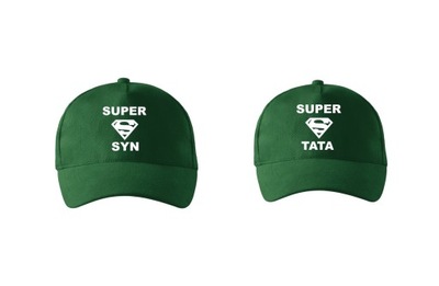 Czapka z daszkiem zestaw SUPER TATA SUPER SYN