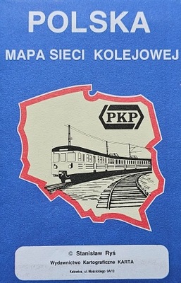 Polska - Europa - Mapa sieci kolejowej - Zima 1993-94