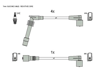 Шланг зажигание starline zk 7562 фото №1