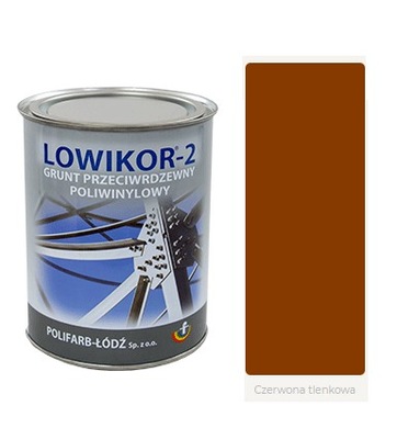 Lowikor -2 farba poliwinylowa 10l CZERWONY TLEN