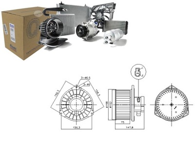 FAN AIR BLOWERS MITSUBISHI L200 TRITON PAJERO SPORT II 2.5D-3.5  