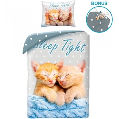 Pościel śpiące rude małe kociak kotki CUTE + worek