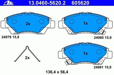 КОЛОДКИ ГАЛЬМІВНИЙ HONDA JAZZ 09-