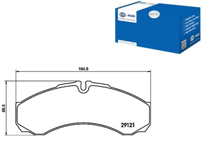 HELLA PAGID КОЛОДКИ ГАЛЬМІВНІ HELLA PAGID 2996535 2