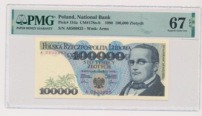 5240. 100.000 zł 1990 - A - PMG 67 EPQ