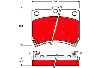 КОЛОДКИ ТОРМОЗНЫЕ MAZDA ПЕРЕД 121 TRW