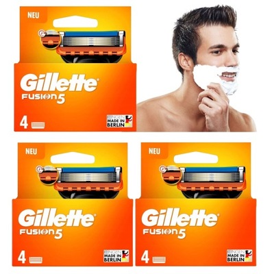 Wkłady do maszynki Gillette Fusion5 nożyki wymienne ORYGINALNE W OPAKOWANIU