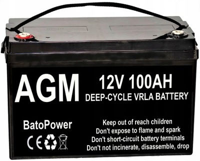 Akumulator AGM VRLA BATOPOWER 12V 100Ah DEEP CYCLE