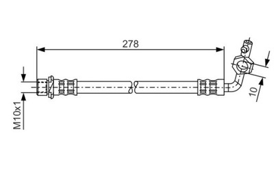 BOSCH 1 987 476 113 ПАТРУБОК ТОРМОЗНОЙ ГИБКИЙ