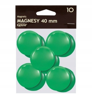 Magnesy 40mm GRAND zielony 10 SZTUK