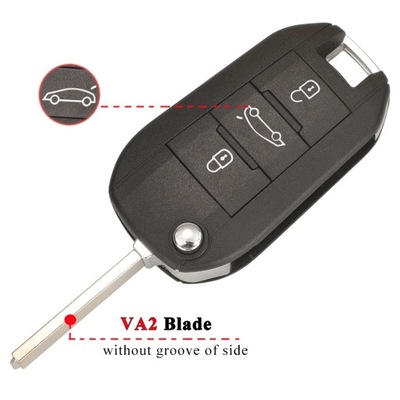 REMOTE FLIP CAR KEY SHELL CASE PARA PEUGEOT 208 301 308 508 2008 3008~50800  