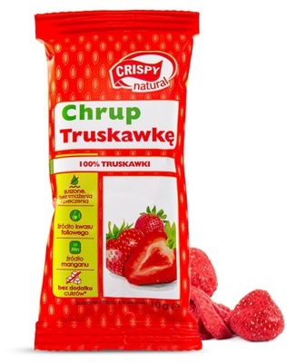 SUSZONE TRUSKAWKI CHIPSY NATURALNE SŁODKIE OWOCE