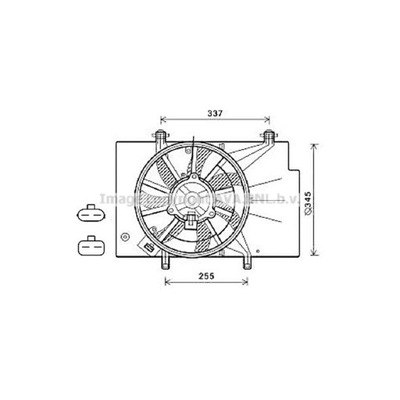 ВЕНТИЛЯТОР, ОХОЛОДЖЕННЯ ДВИГУНА AVA QUALITY COOLING FD7559