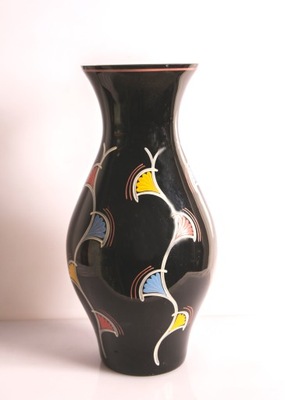 Ładny wazon ze szkła, ręcznie malowany