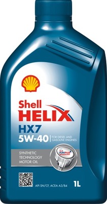 SYNTETYCZNY OLEJ SHELL HELIX HX7 5W40 1L