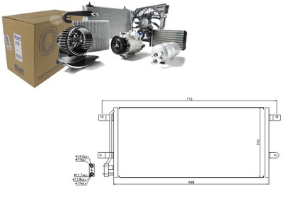 КОНДЕНСАТОР РАДИАТОР КОНДИЦИОНЕРА NISSENS 7D0820413