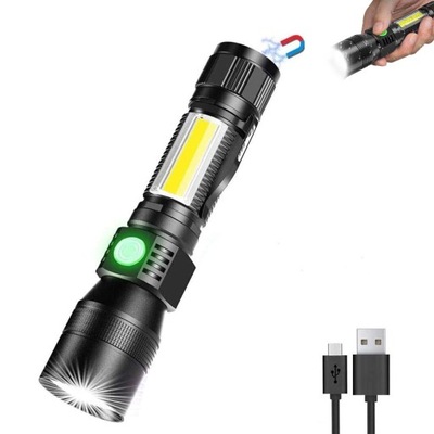 ФОНАРИК TAKTYCZNA LED (СВЕТОДИОД ) ZOOM DIODA UV ODPORNA ZOOM WATERPROOF COB WORK LIGHT