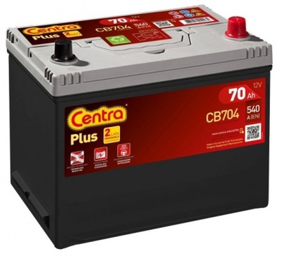 АКУМУЛЯТОР CENTRA PLUS CB704 70AH 540A P+