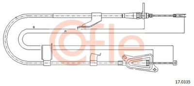 CABLE - HAMULEC MANUAL COF 17.0335 COFLE 92.17.0335 COFLE  