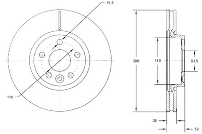 TOMEX BRAKES DISCOS DE FRENADO 2SZT. FORD MONDEO 07- PARTE DELANTERA  